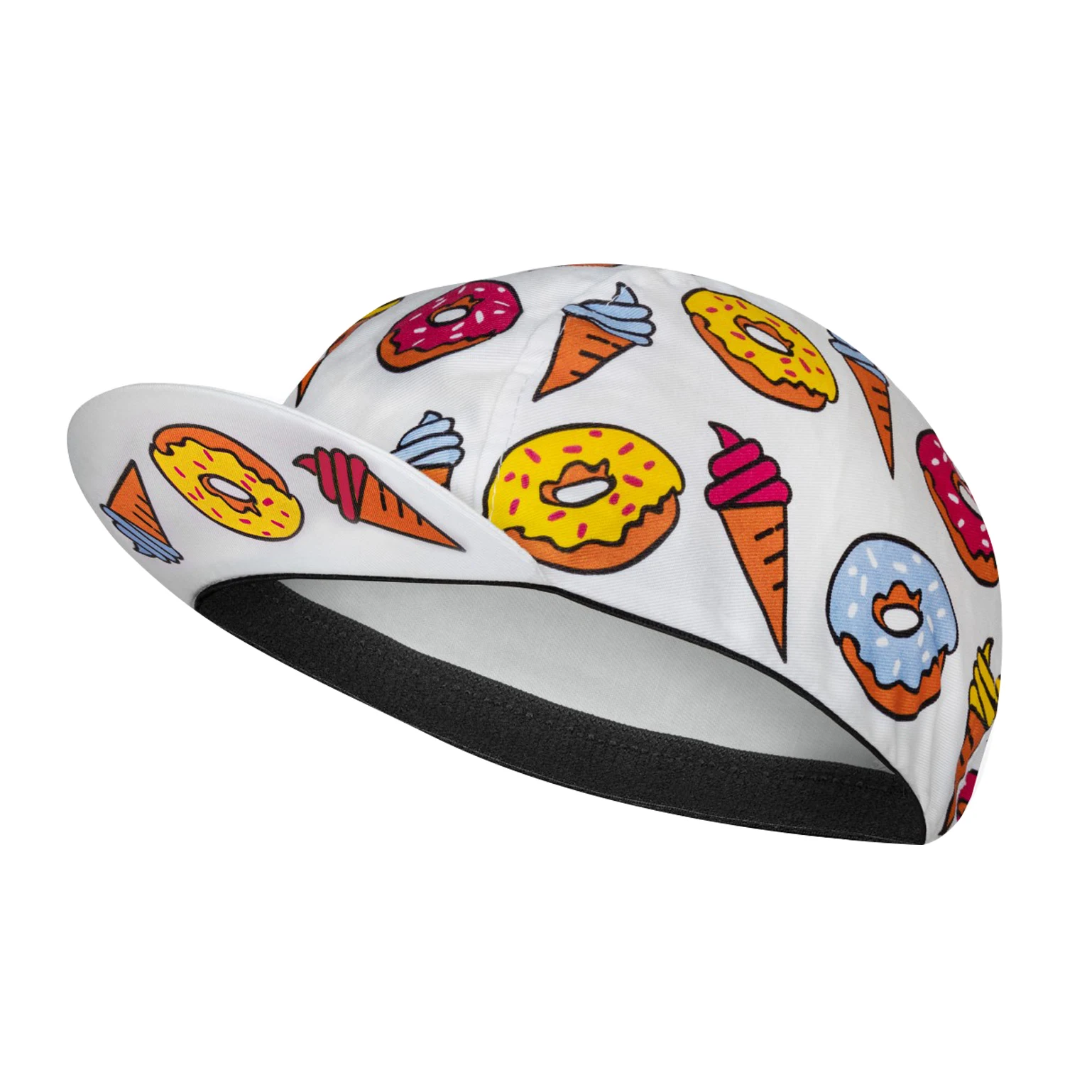 SweetMatt Klassische Retro Bier Kaffee Eis Cartoon Polyester Radfahren Caps Fahrrad Schnell Trocknend Sport Hüte Sommer Fahrrad Sturmhaube