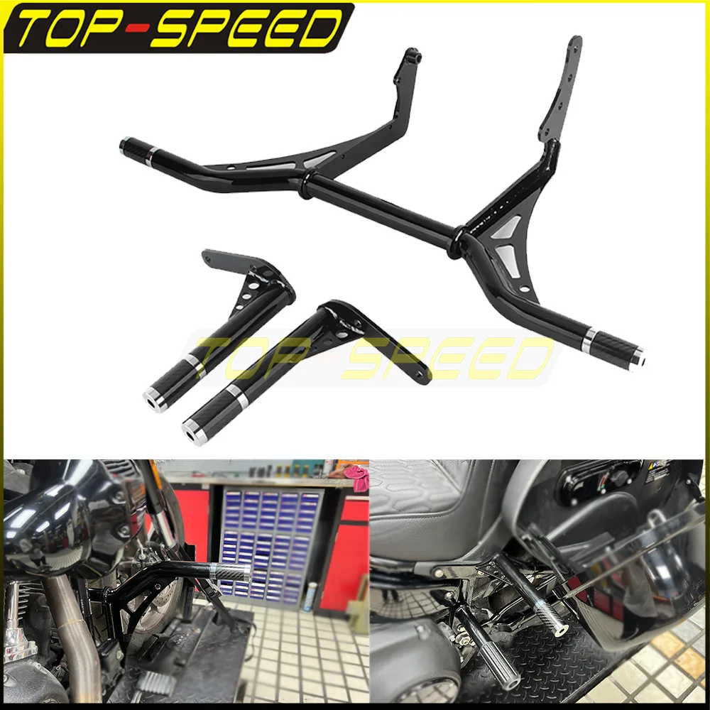 For Harley Lowrider ST 117 FXLRST fxlrst 22-24 Motorcycle Engine Guard Highway Crash Bar Rear Saddle Bag Guards Frame Slider Kit