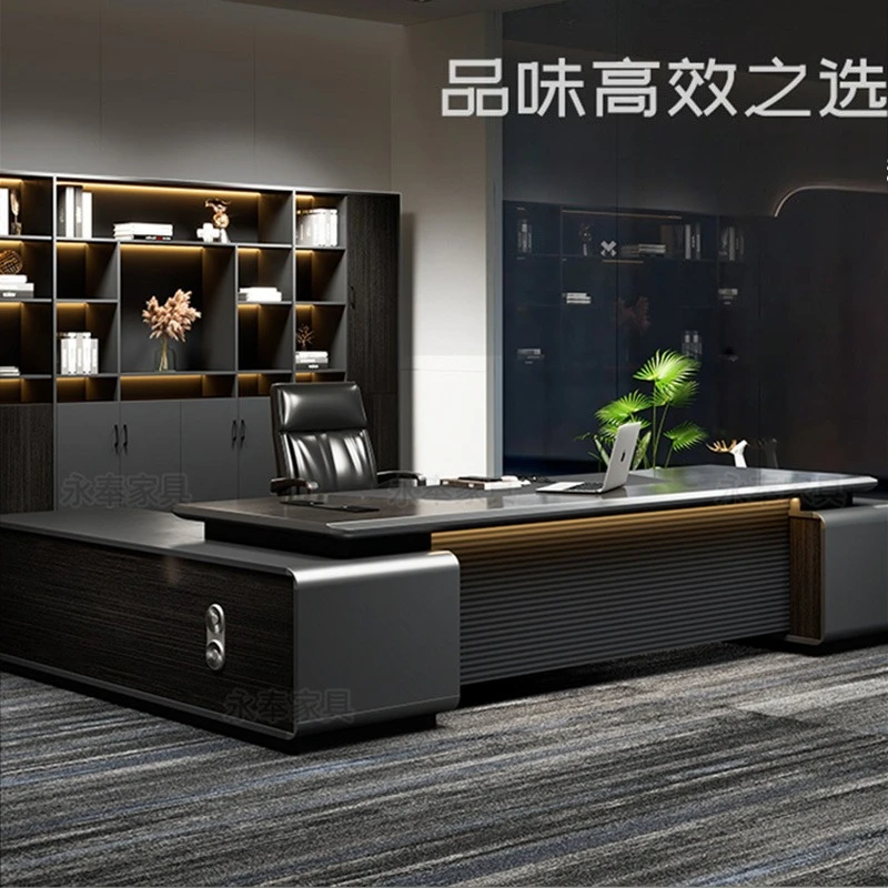 مكتب مكتب بسيط إسكندنافي مصمم إبداعي فاخر حديث على شكل حرف L أثاث مكتبي لغرفة متقدمة Arbestisch FYOD #2