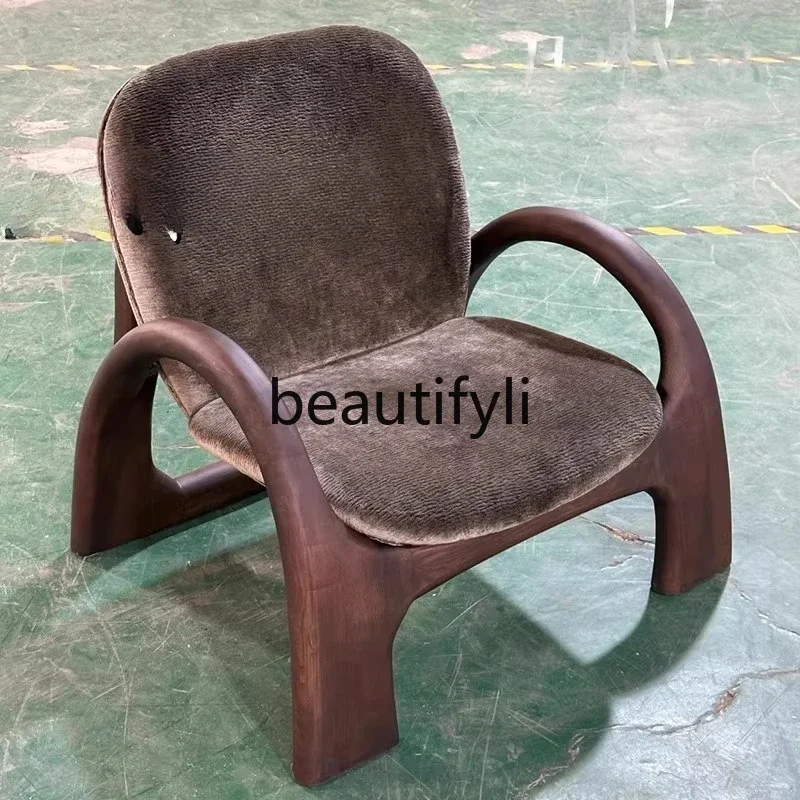 

Medieval wabi-sabi minimalist designer retro old single sofa chair, B & B leisure armchair