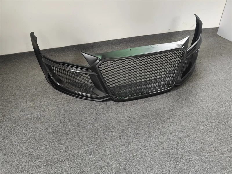 Half carbon fiber Regul style front bumper for Audi R8 V8 V10 body kit side skirts rear bumper rear spoiler