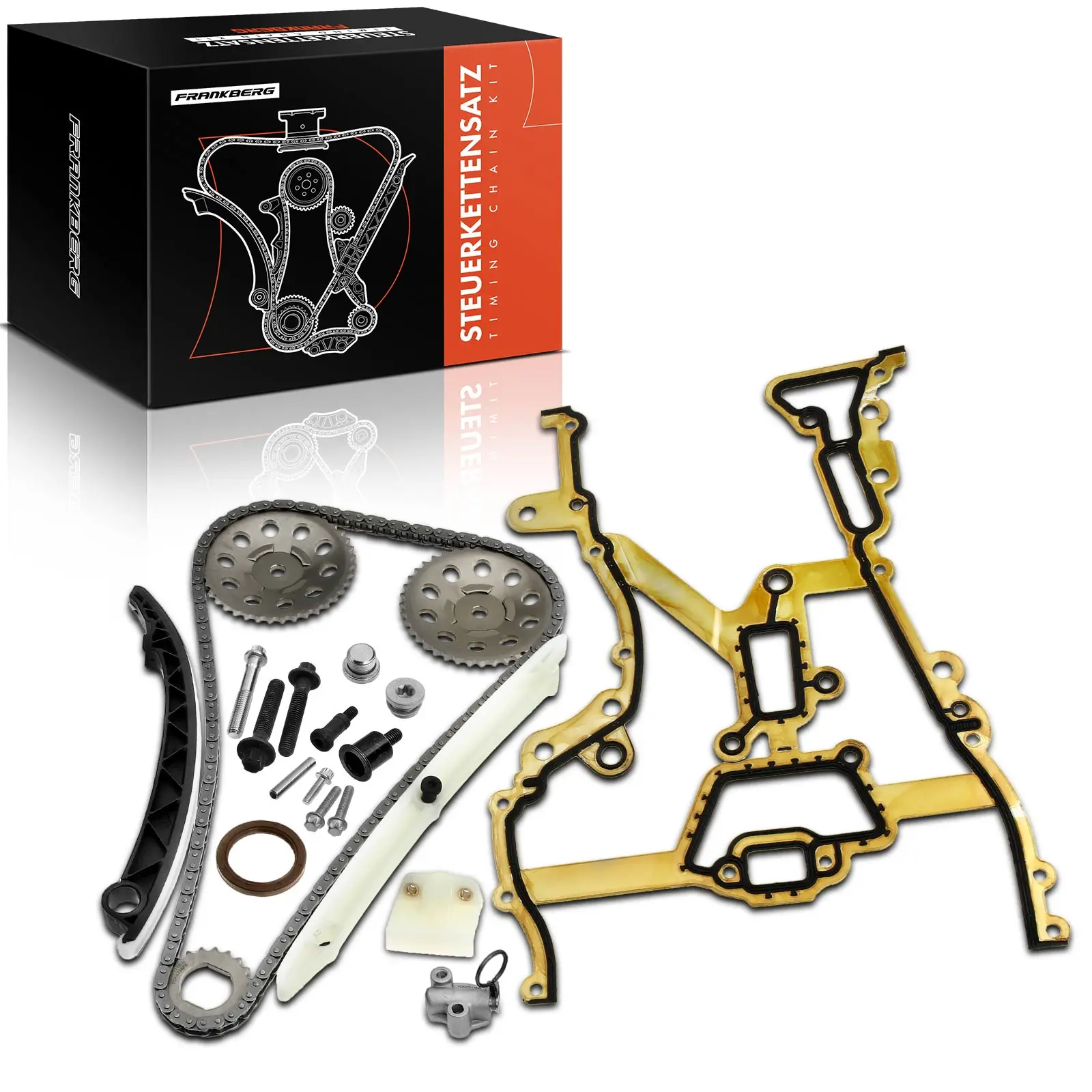 Frankberg 1x distributiekettingset distributieketting voor Opel Agila Astra G F48 Astra H Corsa B C D Meriva 1.0L-1.4L 71739386 25193519
