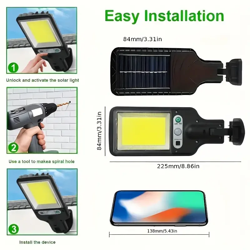 Solar Street Lights Outdoor Waterproof Human Body Sensing Courtyard Garden Wall Household Lights Rural Road Lighting Wall Lights image 2