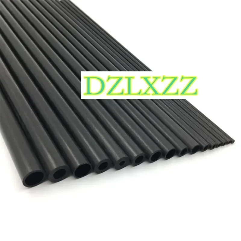 2pc Carbon Fiber Tube Hollow Rod 10mm/11.1mm/12mm/14mm/16mm/19mm/20mm/22mm/25mm For Quadcopter Multicoptor Length 500mm