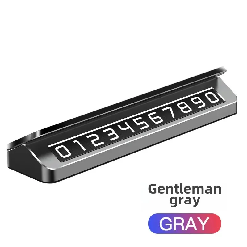 ملصقات معدنية من الألومنيوم لبطاقة ركن السيارة المؤقتة، لوحة رقم الهاتف العالمي، توقف الوقوف في ملحقات السيارات بتصميم السيارة