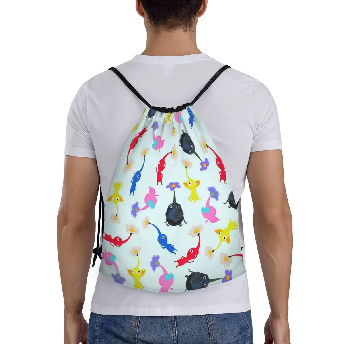 

Pikmin Backpacks Multi-function Portable Drawstring Bags Sports Bag Book Bags For Travel Students