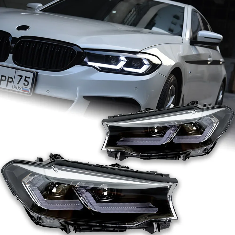 Car Styling Head Lamp for G30 LED Headlight Projector Lens F90 G31 525i 530i 535i Signal Headlights Drl Automotive Accessory