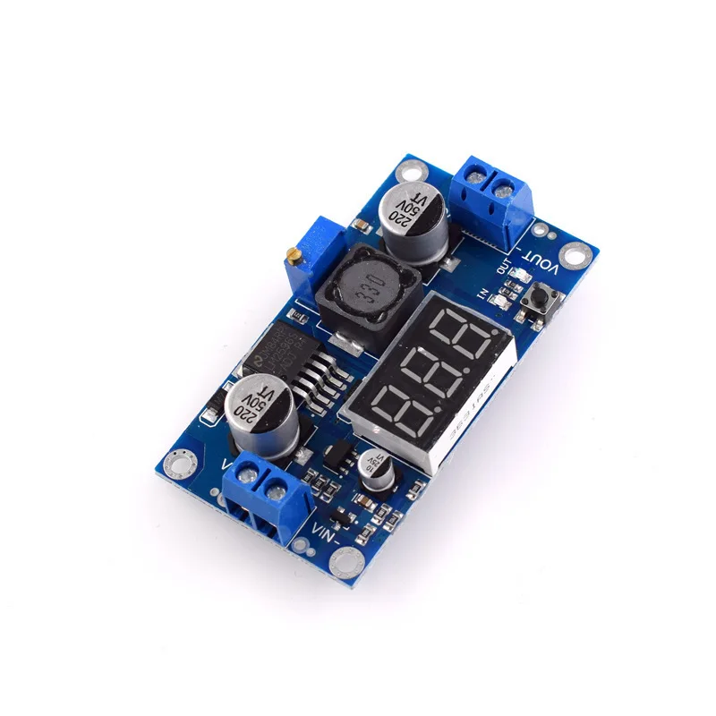 10Pcs LM2596S DC-DC adjustable voltage regulator power supply module LM2596 voltage regulator step-down with digital voltmeter d