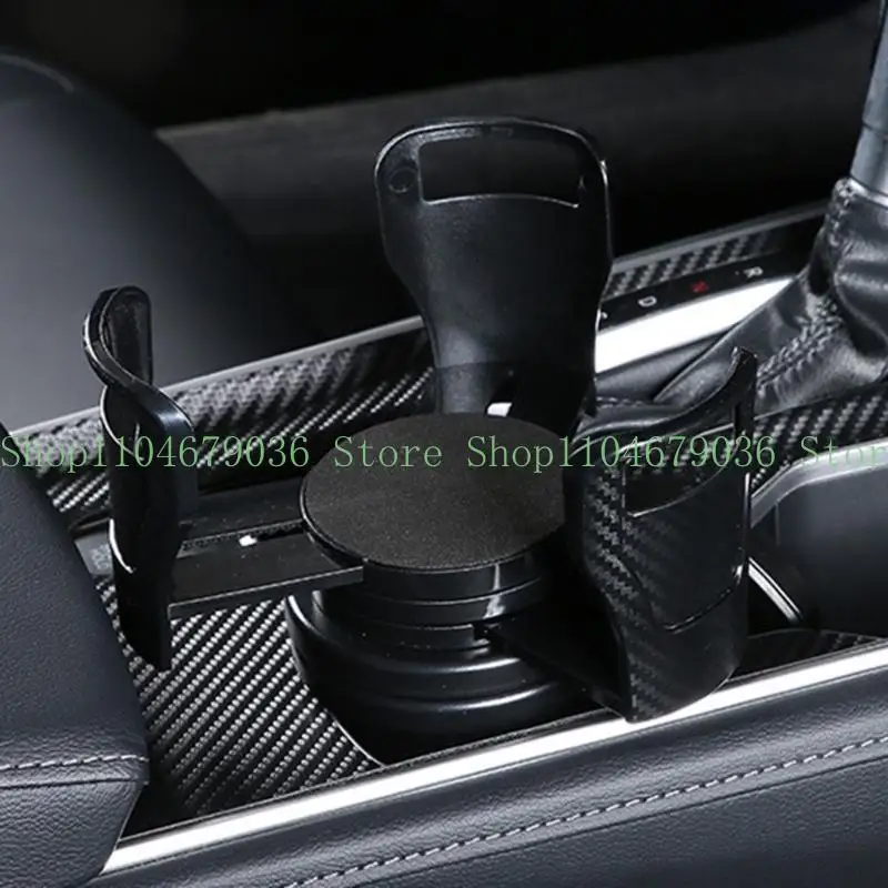 652F 2 in 1 Adjustable Car Cup Holder Expander Adapter Base Tray 360 Degree Rotating