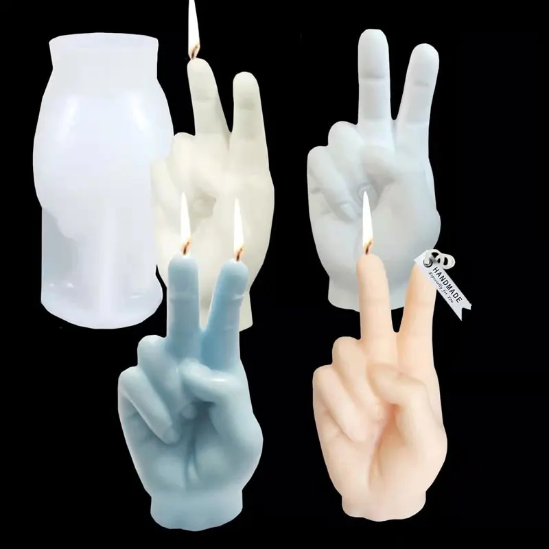 1PC Candle Mold 3D Hand Shaped Silicone Candle Mold Resin Casting Mould for DIY Craft Candle Making Soap Home Decor