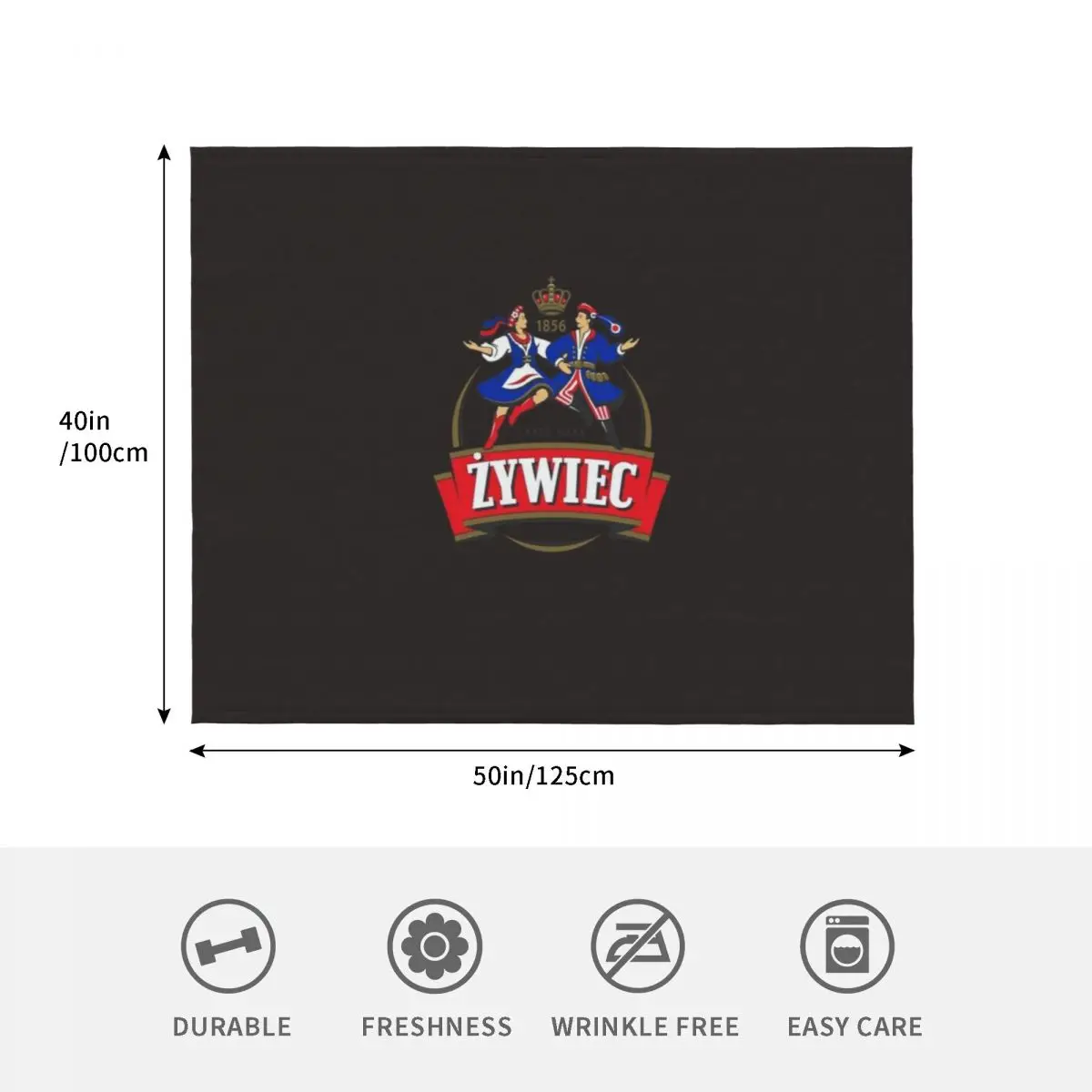 سعيد مع Zywiec 1856 بطانية رمي كلاسيكية منقوشة على الأريكة بطانيات قطيفة كبيرة وناعمة #4