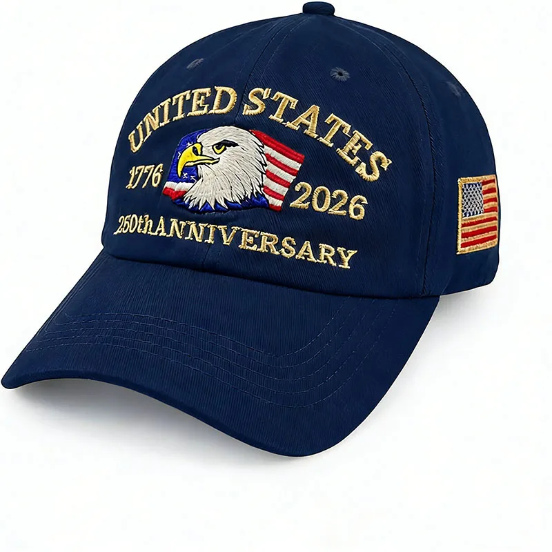 ABLECAP 250. Jubiläumsmütze USA Patriotische Baseballkappen Adler-Bestickte Baseballmützen für Männer Frauen 250-Jahres-Jubiläumsmütze – Detail 12