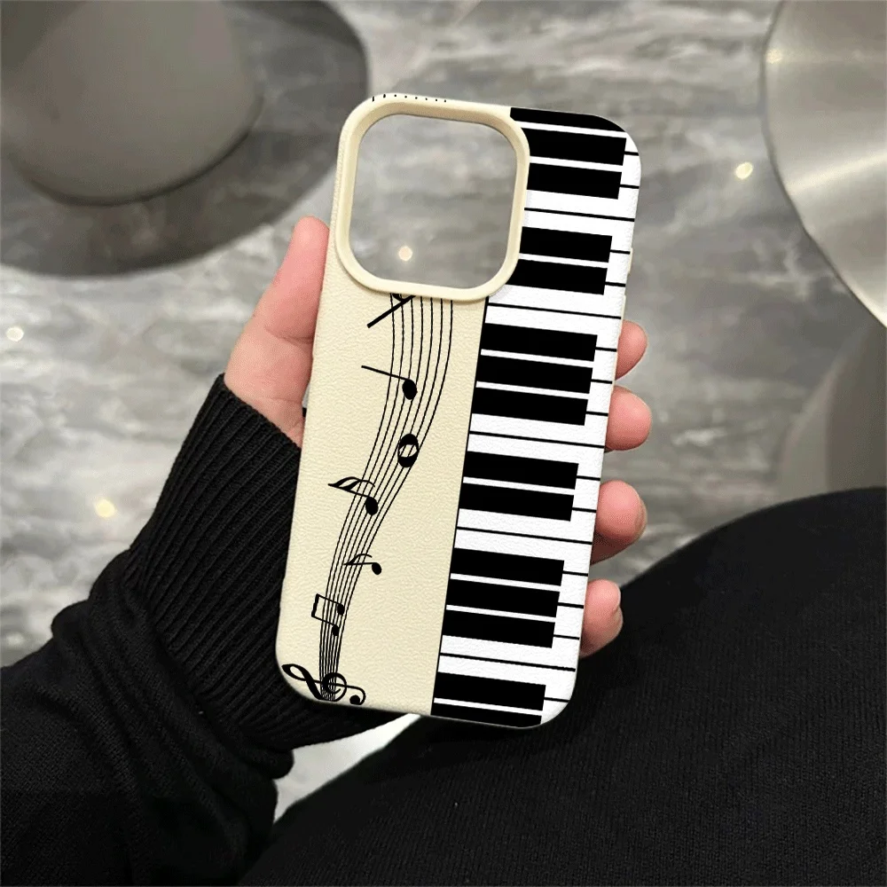 Klaviertasten-Handyhülle für iPhone 17 16 15 14 13 12 Pro Max 16 15 14 Plus 17 16 15 14 13 12 Pro 17Air Silikon-Matt-Cover – Detail 5