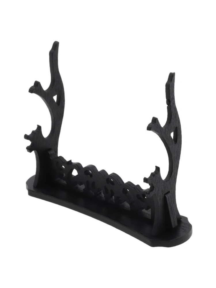 Compact Double Layer Display Stand for Swords and Knives Space Saving Home Shelf for Collectible Blade Display