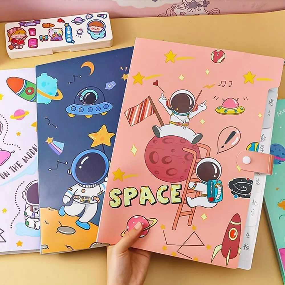 Desenhos animados astronauta arquivo pasta, saco de órgãos, pvc papelaria organizador, alta qualidade