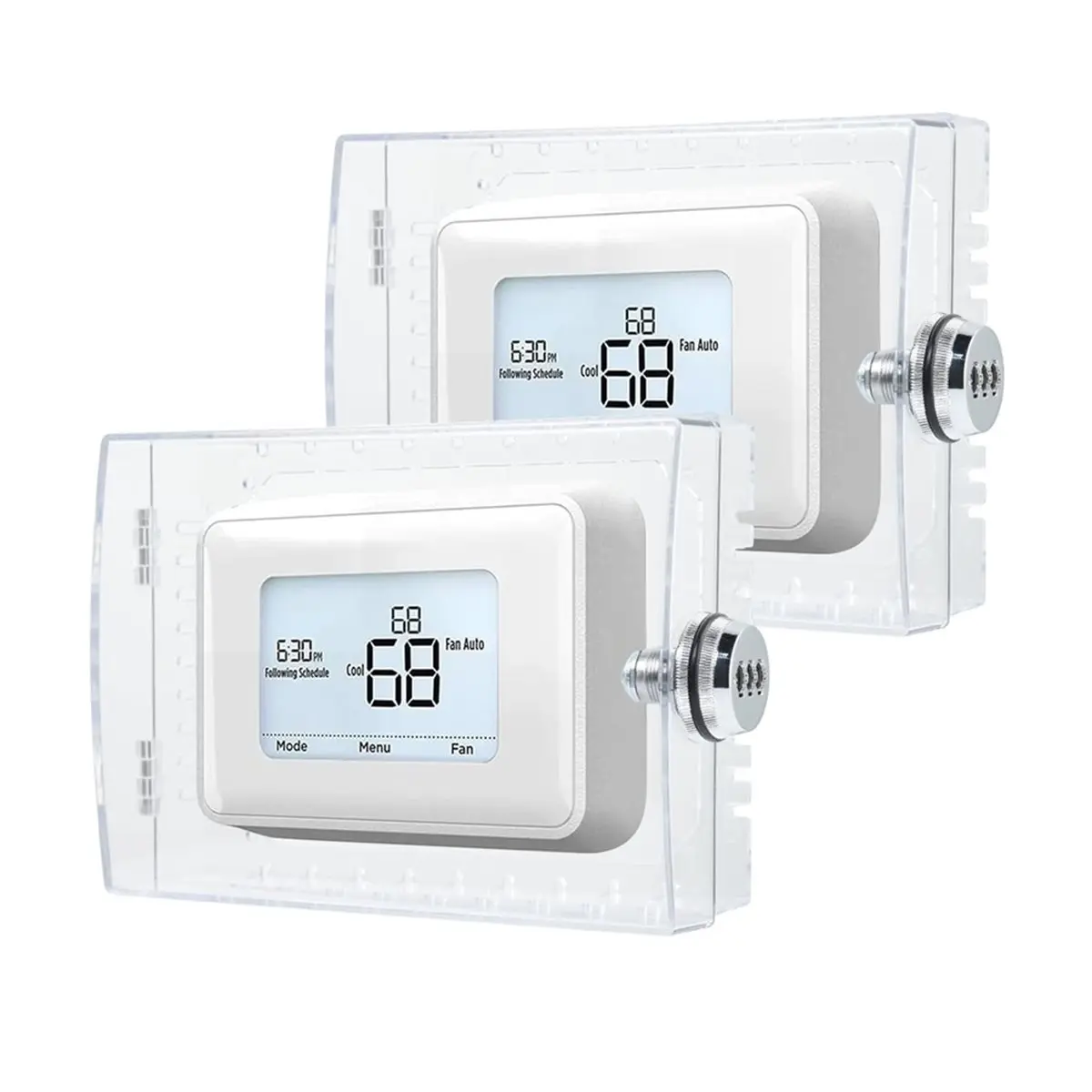 Best sales 2026 2 Set Thermostat Lock Box with Key and , PVC Material, Lockable Temperature Controller Protective Cover
