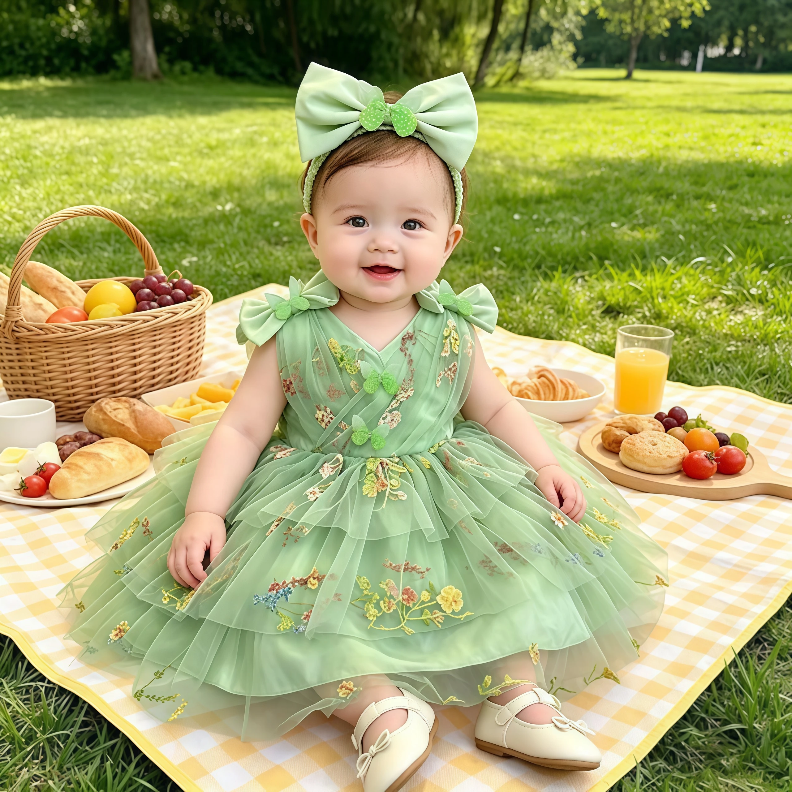 Toddler Baby Butterfly Embroidery Princess 1st 2nd Birthday Dresses Flower Girls Pageant Party Tutu Wedding Formal Tulle Gown