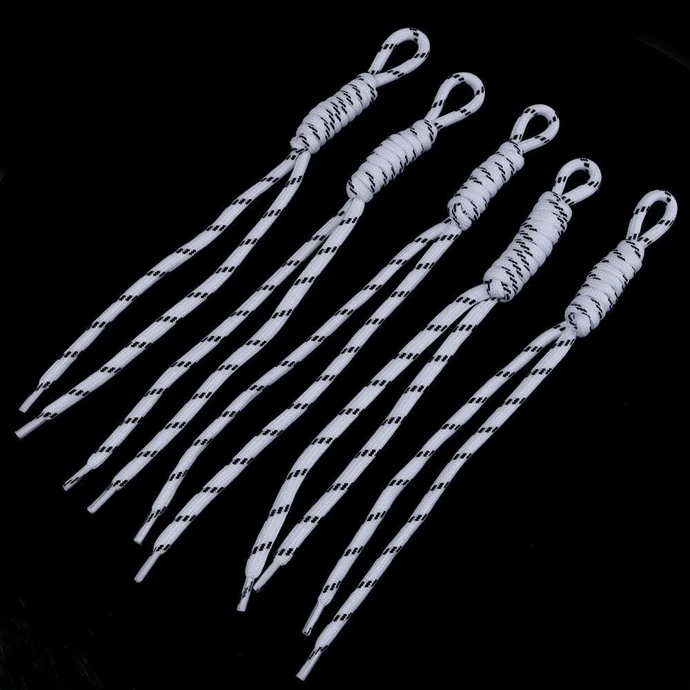 5Pcs Colorful Braided Lanyard Keychain Braided Design Nylon Cord Nylon Rope Lanyard Handmade Knot Woven Rope Lanyard