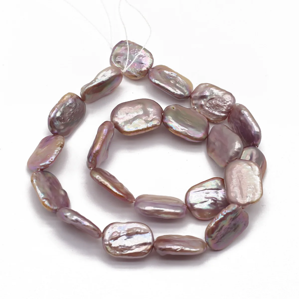 Baroque Style Natural Freshwater Pearls Purple Square Loose Spacer Beads for Jewelry Making DIY Bracelet Earrings Accessories