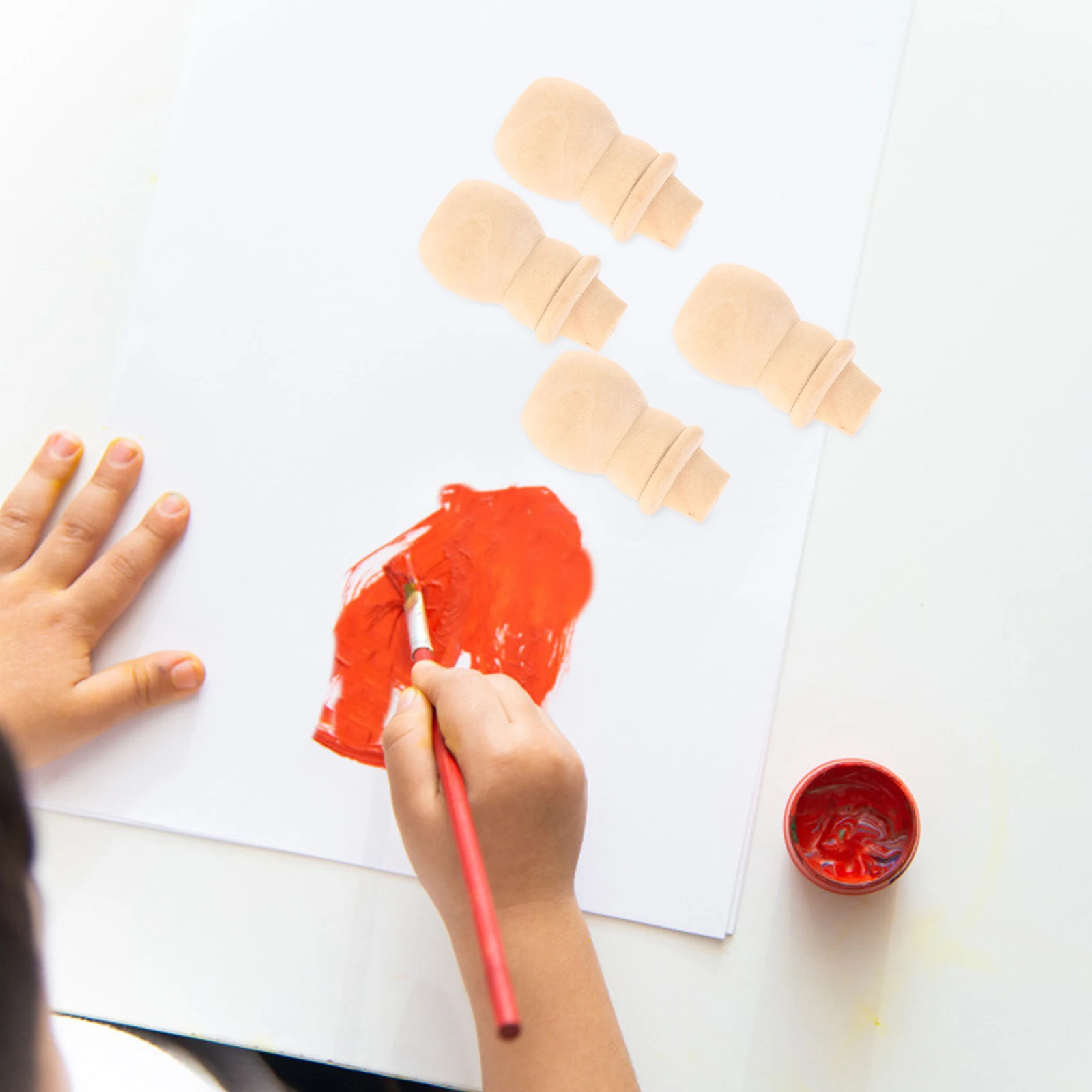 

20Pcs Snowman Wooden Unfinished DIY Craft Premium Natural Wood Smooth Sanded Safe Eco Friendly Great Gift for Children