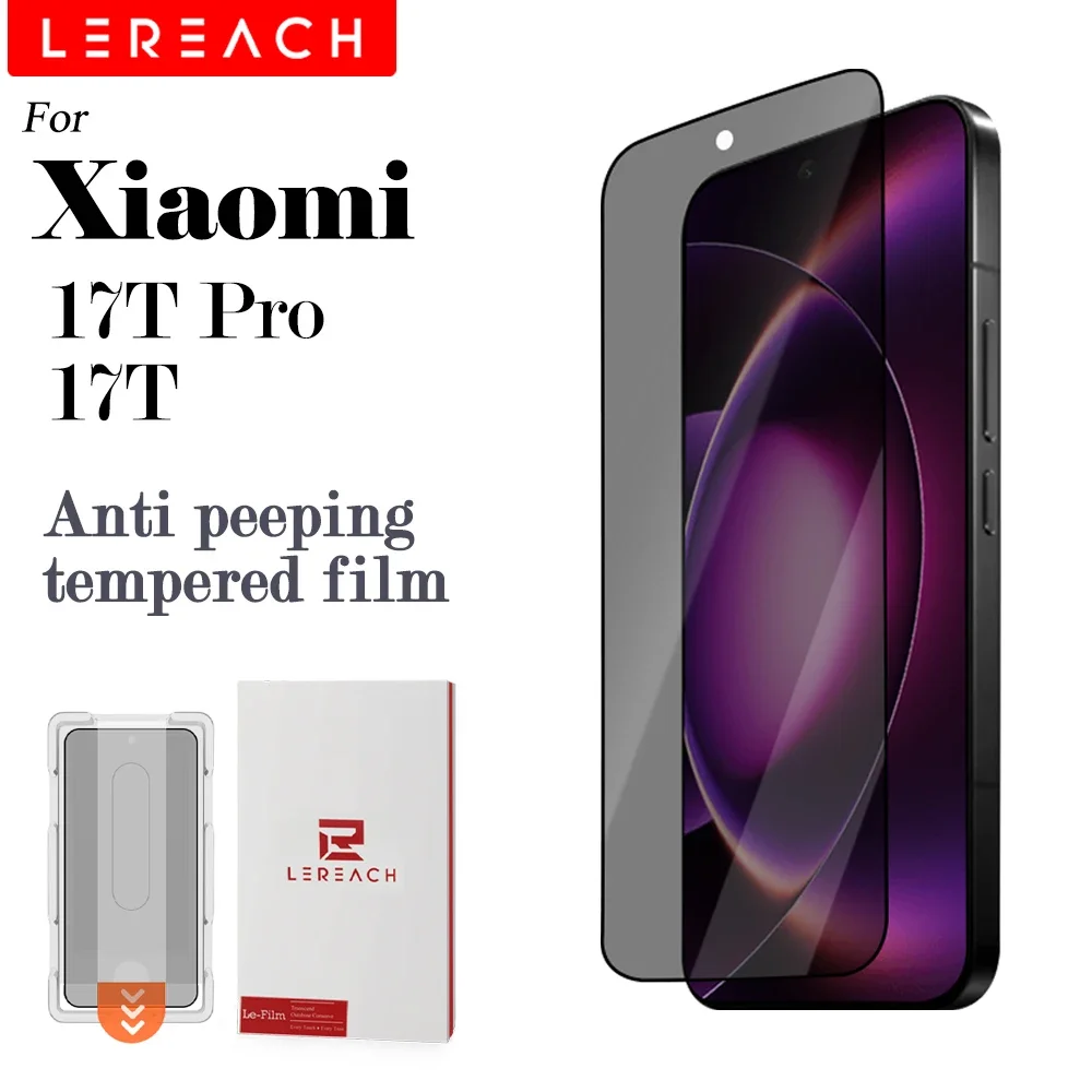 

Lereach for Xiaomi 17T Pro Mi 17 T Anti-Spy Screen Protector Full Coverage Dust-Free Box Auto-Alignment Tempered Glass