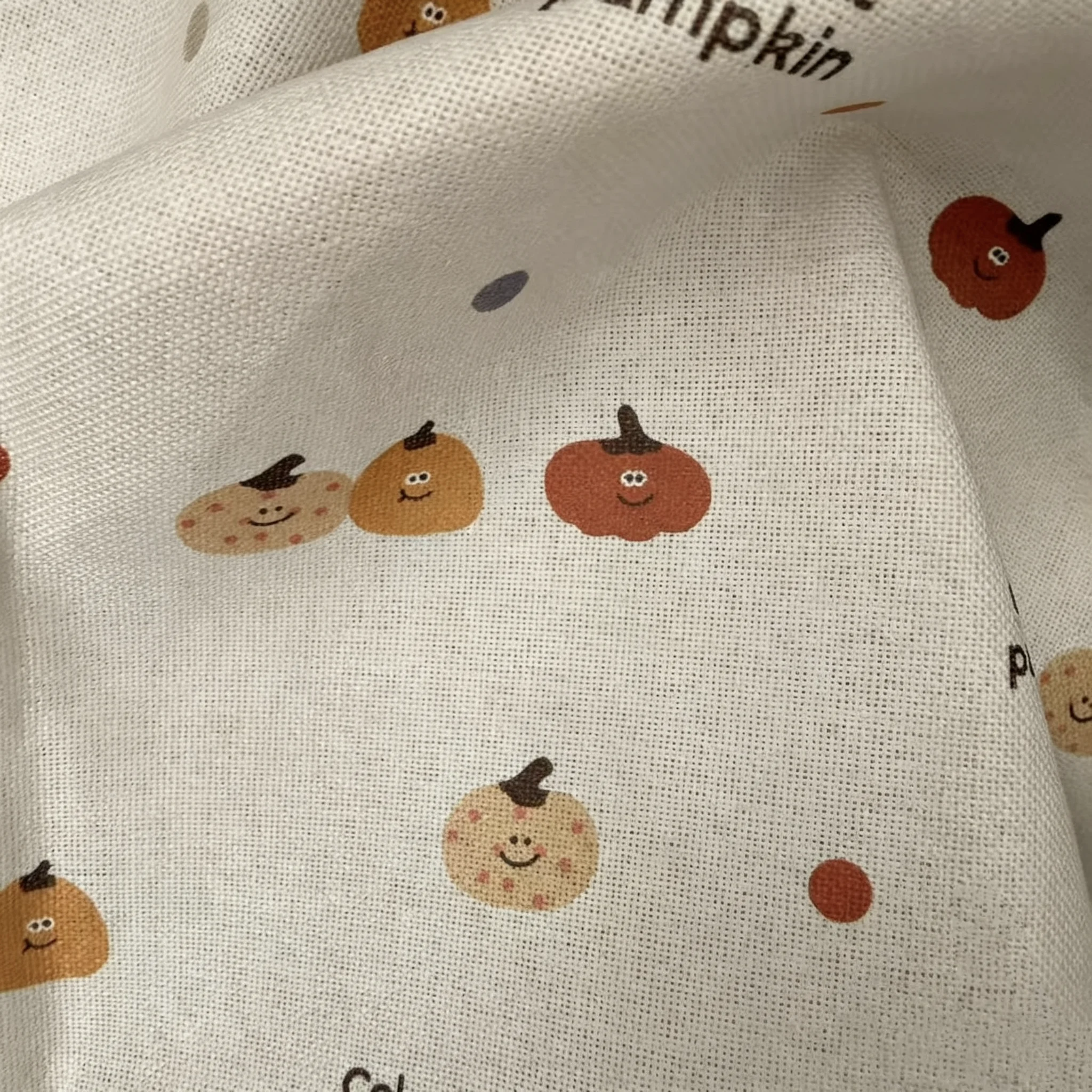 1PC Linen Sheer Curtains, Wind Farm Style, Small Freshness Persimmon Auspicious Print, Bedroom Living Room, Light-Transmitting N