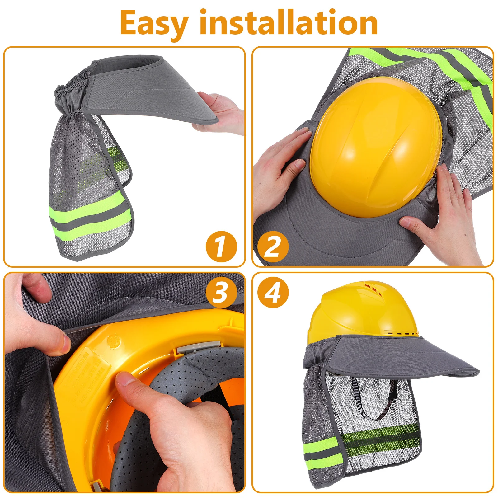 1 قطعة ستارة قبعة السلامة واسعة حافة قبعة صلبة الشمس الظل تنفس شبكة قناع للبناء في الهواء الطلق العمل خفيفة الوزن البوليستر #5