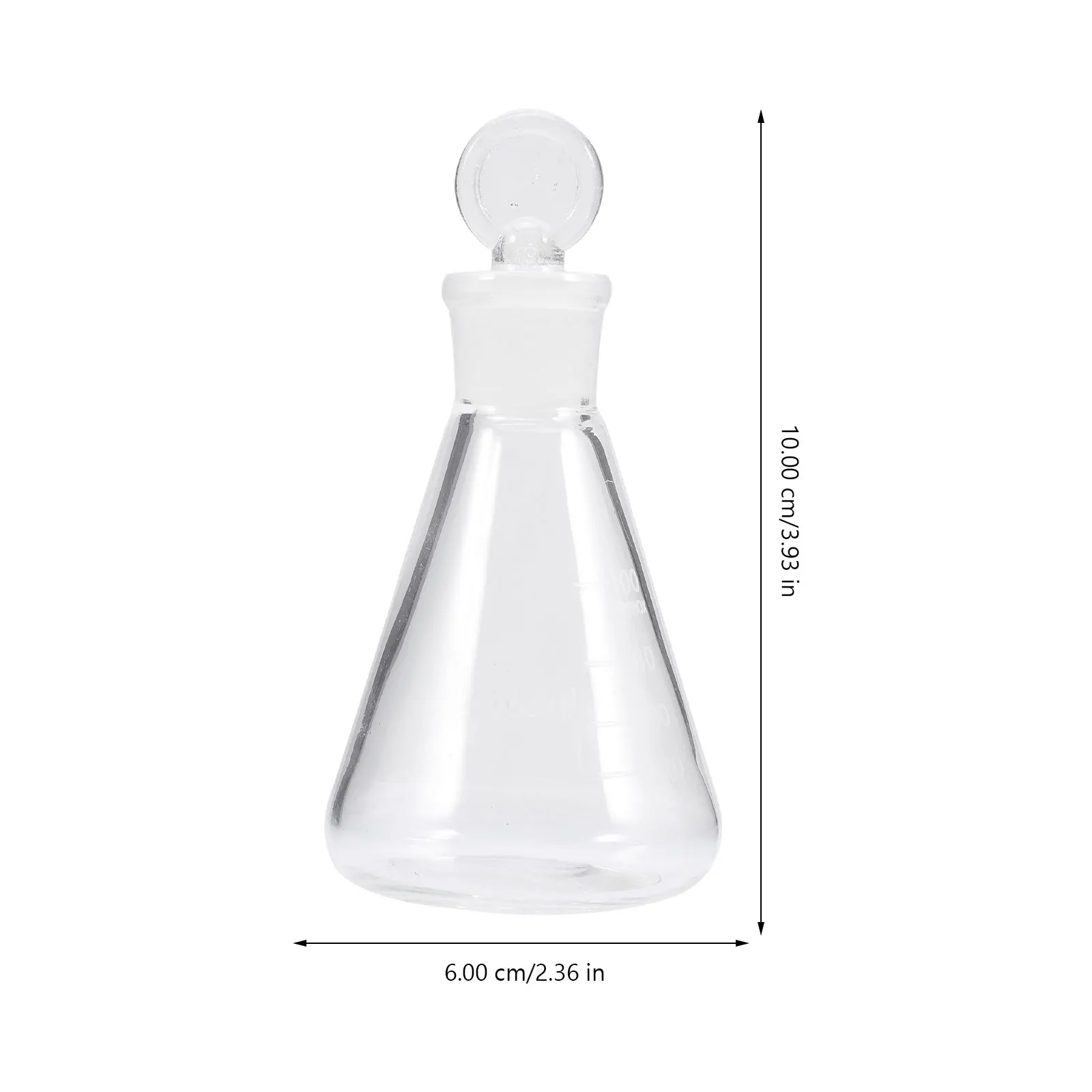 

Erlenmeyer Flask with Stopper Sealable Chemistry Equipment Glassware Water Bottle Travel
