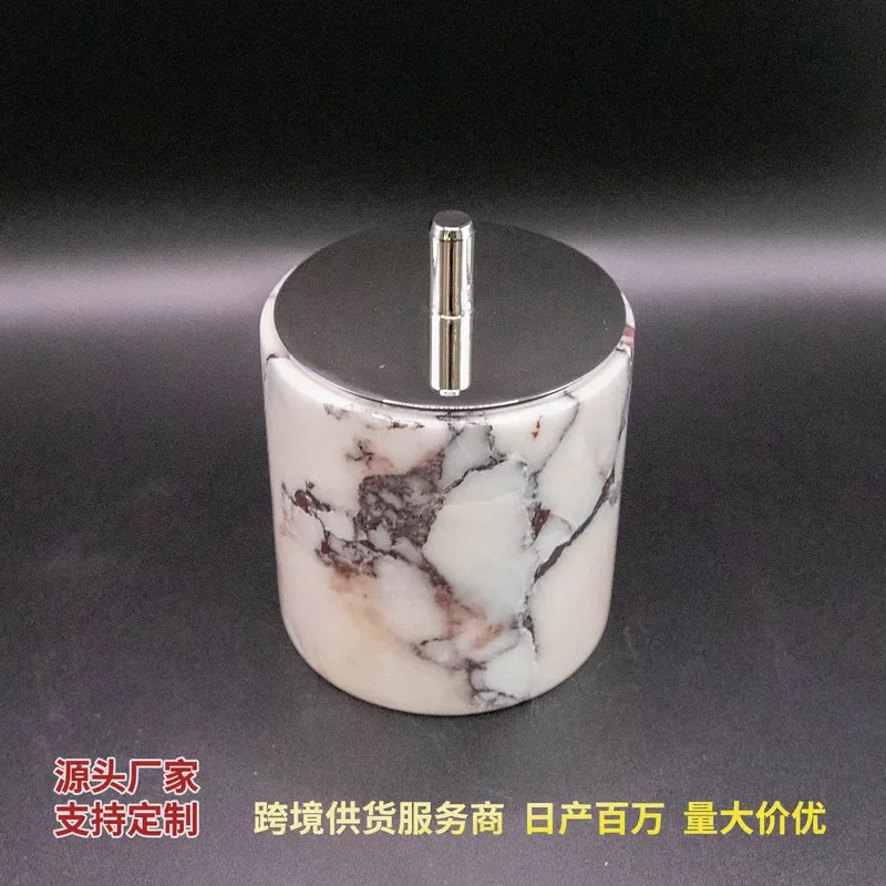 Bathroom cotton swab tank storage tank toilet desktop premium cosmetics storage box hotel bathroom finishing stainless steel