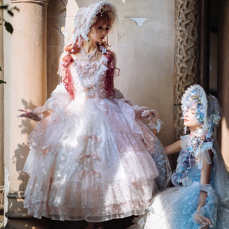 Japanse Meisjes Theekransje Lolita Jurk Harajuku Court Prachtige Retro Lolita Prinses Jsk Jurk Dames Veterjurk