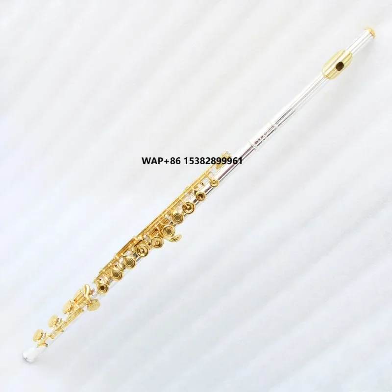 China Factory Professional Transverse Flute Open Hole Design Cupronickel Silver & Gold Plated High Quality Flute