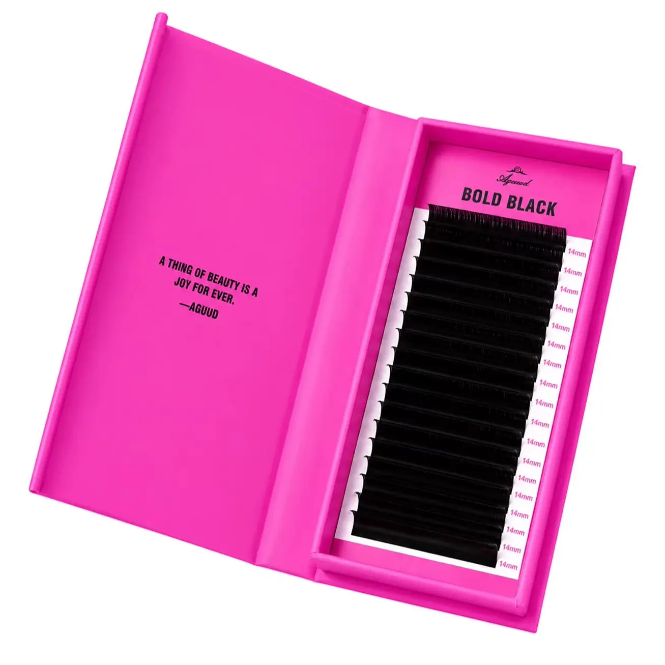 AGUUD Verbesserte 20-Reihen Ultra Matte Bold Black Wimpernverlängerungen Einzeln 0.03 0.05 0.07 0.10 Premium Weiche Volumen-Wimpern Nerz – Detail 19