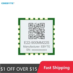 SX1262 LoRa Module 868/915MHz CDEBYTE E22-900MM22S Ultra-Small Size 21.5dBm 7KM SMD RF Transceiver Module