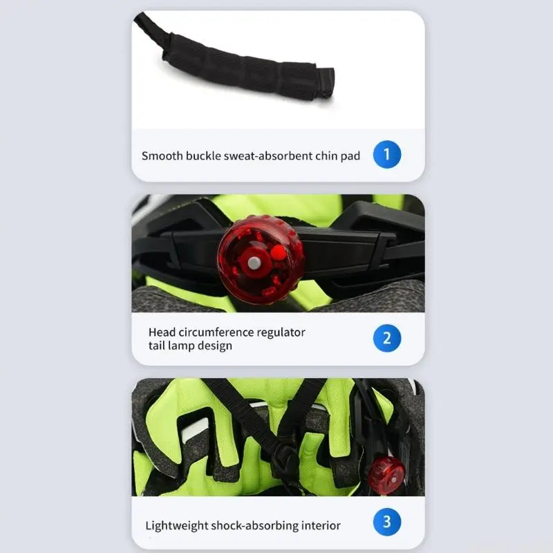 U2JB Foldable bike Cycling Helmet with clip and shell air openings