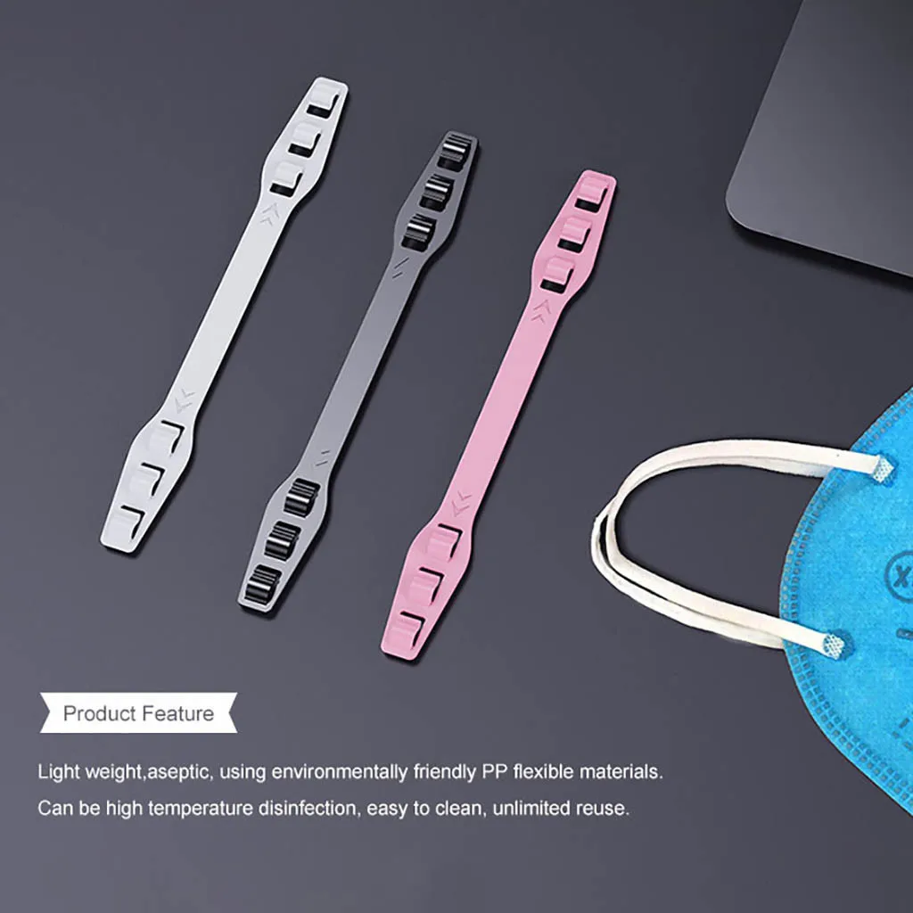 2 قطعة قناع بخطاف قابل للتعديل ثلاثي السرعات، لوازم مساعدة، ملحقات حماية للسفر اليومي، عملية في الهواء الطلق #3