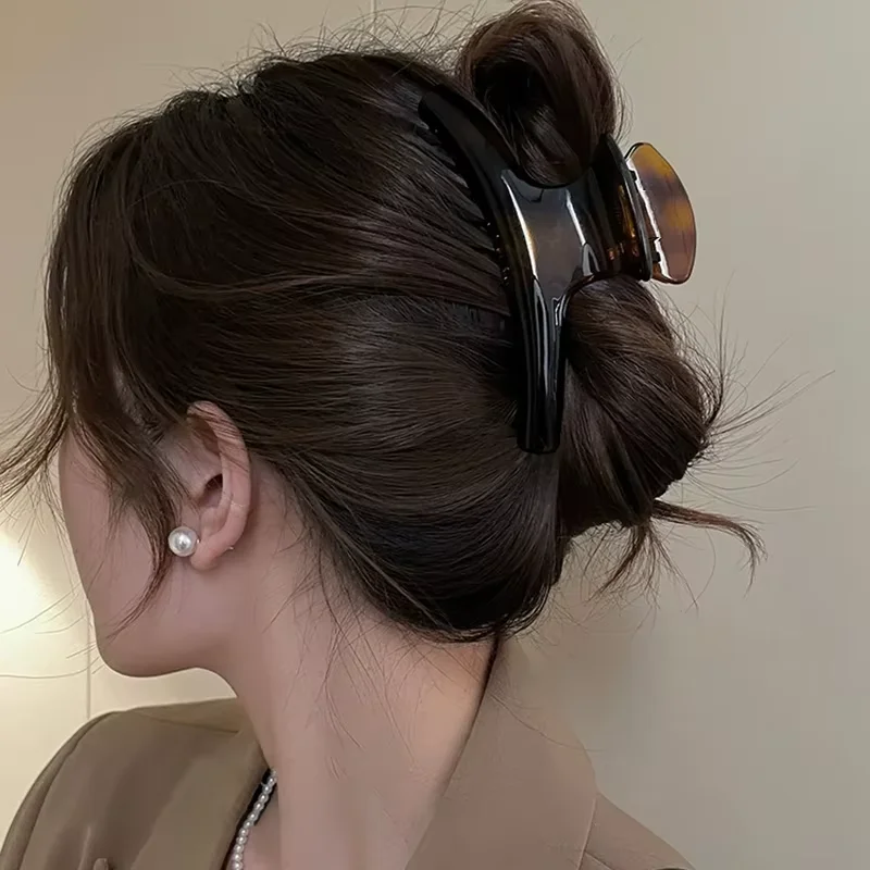 Extra große elegante Haarklammer, bogenförmig, geometrisch, Hai-Clip, Haarklemmen, greifen Sie einfache Vintage-Haar-Accessoires für Damen – Detail 8
