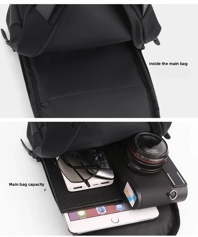 New Fashionable Men's Single-shoulder Bag, Lightweight Oxford Fabric Crossbody Bag, Multi-functional Outdoor Sports Chest Bag