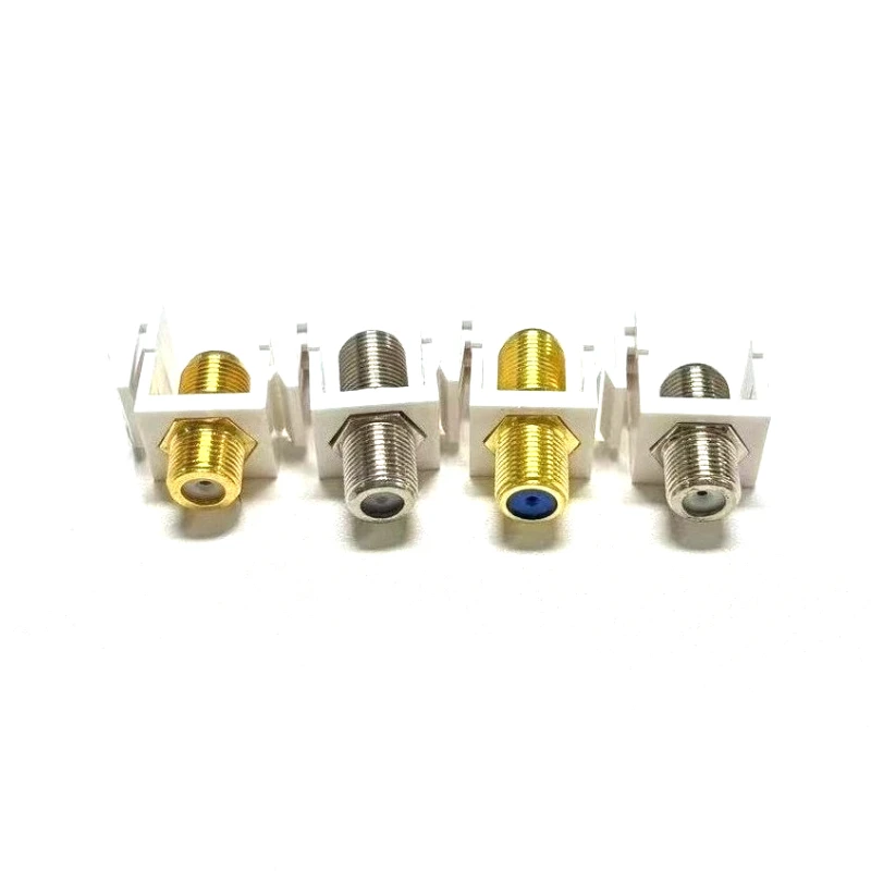 10-Pack Coaxial Keystone Jack Insert, Gold-Plated RG6 Keystone Jack Insert F-TypeKeystone Connectors