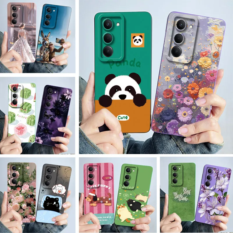 Case For Xiaomi Redmi 15 5G Cute Panda Sweet Girls Cats Silicone Soft Back Cover For Redmi15 5G Slim Bumper Protective Casing