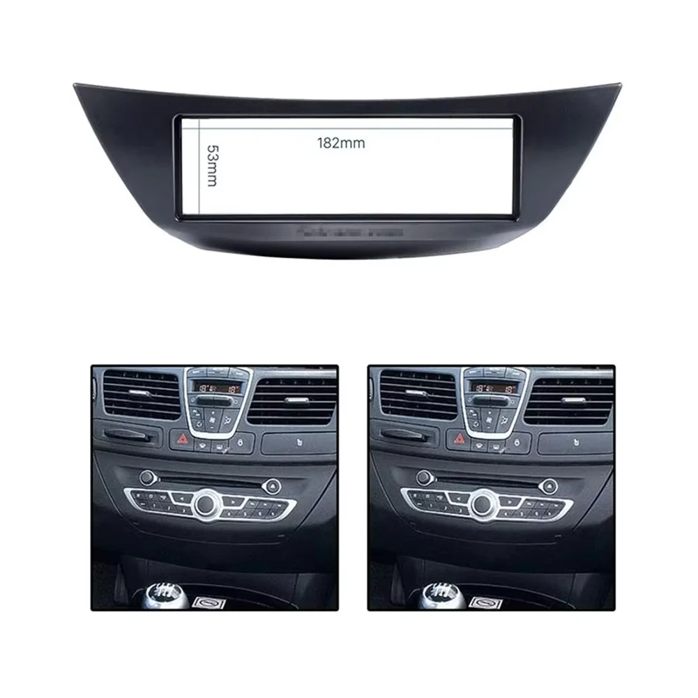 

12V DVD Stereo CD Panel Dash Kit Trim For Renault For Laguna III 2007 + ABS BLACK For RENAULT For LAGUNA III 2007 Accessories