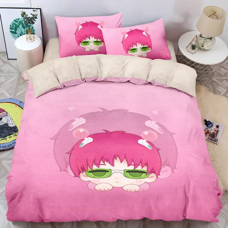 

Лидер продаж, аниме Saiki Kusuo, пододеяльник с милым принтом, детское постельное белье для спальни и подростков, аниме, мультфильм, 100% полиэстер, приятный для кожи