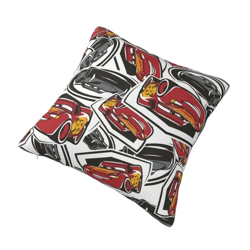 Custom Classic Lightning McQueen Car Pillowcase Modern Cushion Cover Square Pillowcase