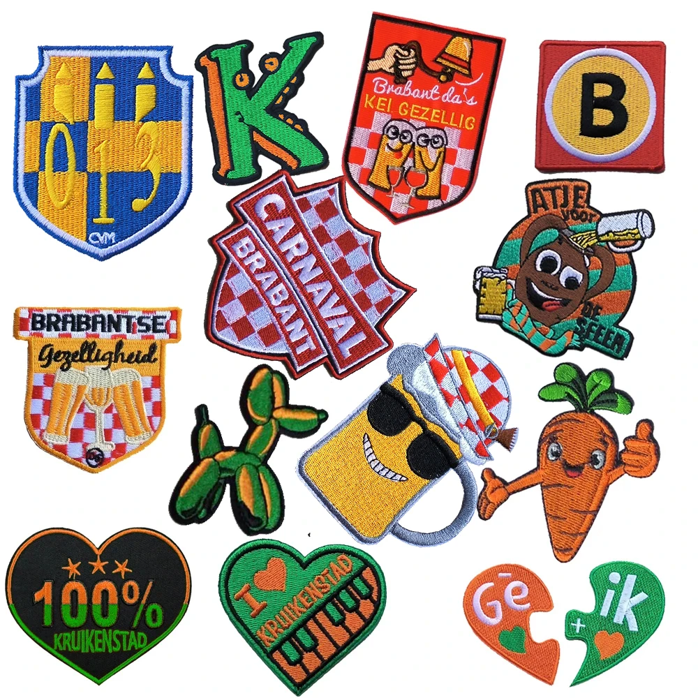Netherland Brabant Kruikenstad Peeënrijk piwo Carnaval łatki na ubrania żelazko na haftowane naszywka znaczek z symbolem
