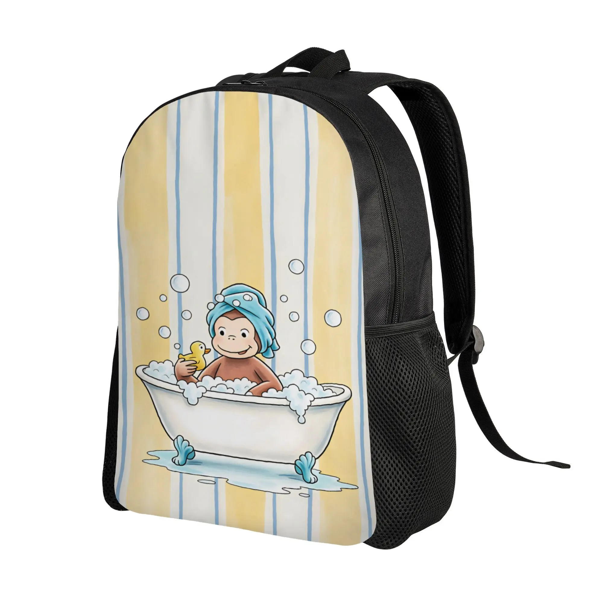 Curious George Monkey Backpack Student  Breathable Backpacks Polyester Kawaii School Bags Sport High Quality Rucksack