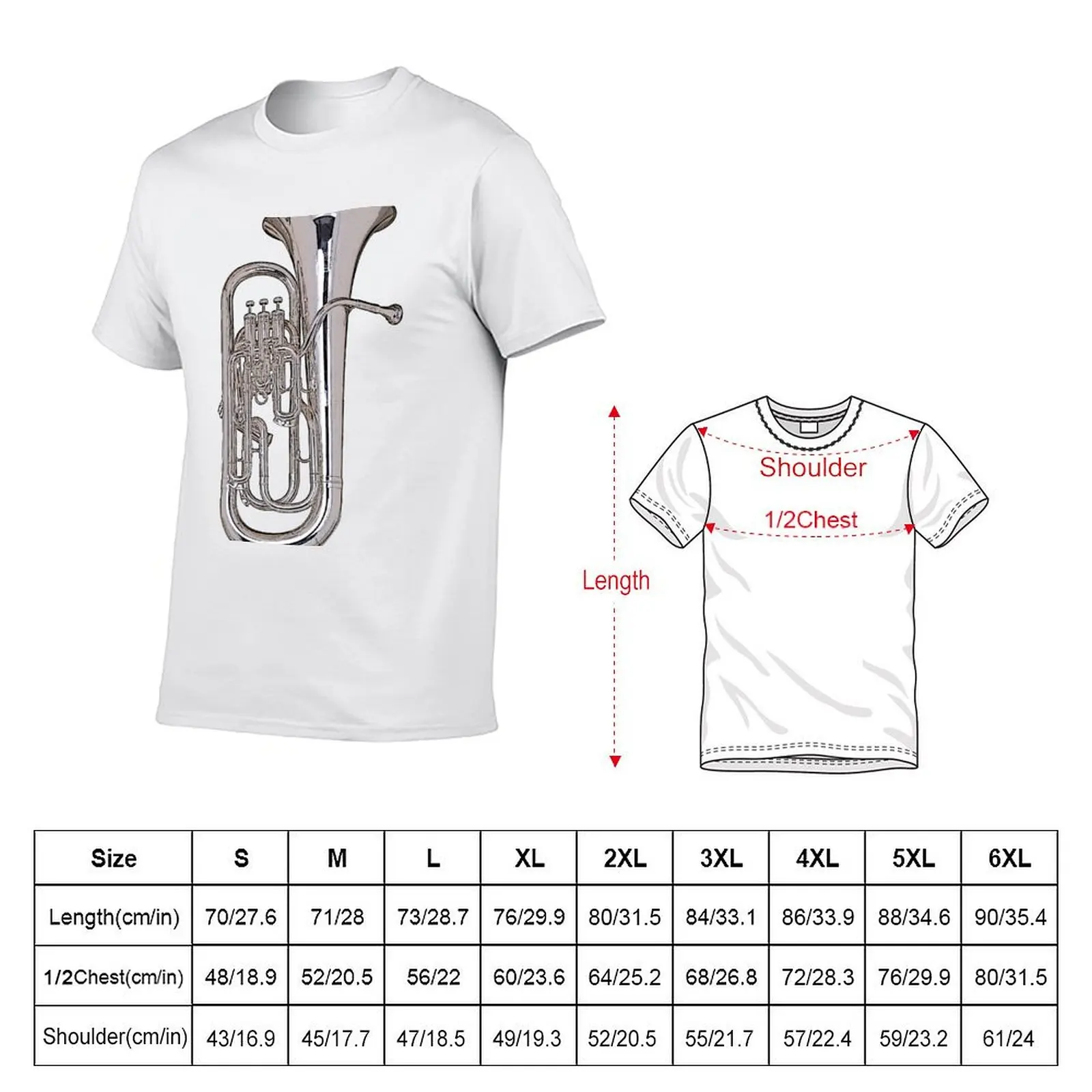 Big Silver Euphonium T-Shirt t shirt man cotton man t shirt heavy cotton T-Shirt
