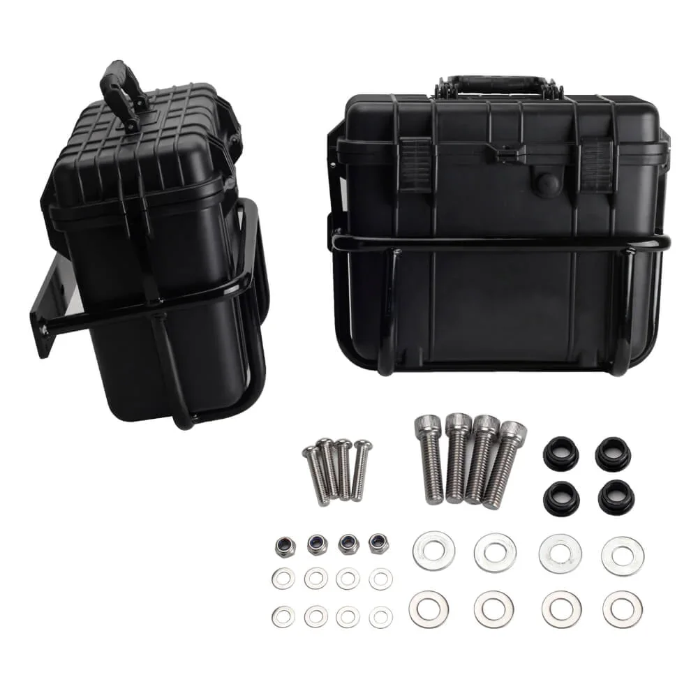 Motorcycle Saddle Bags Side Case Box With Mounting Brackets Guard Rail Kit for Harley M8 Softail Low Rider S Street Bob 2018-202