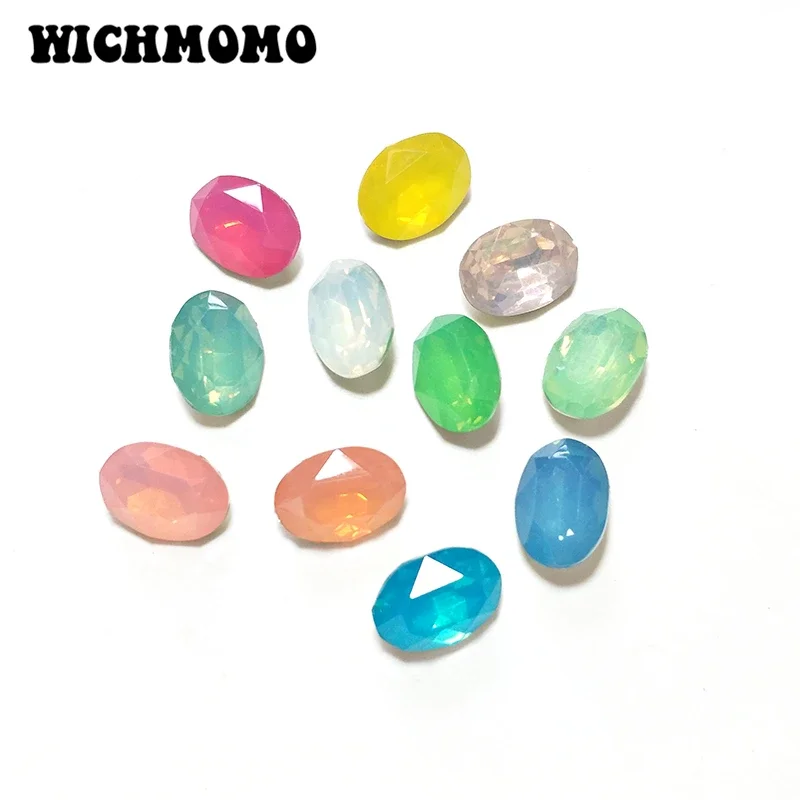 New 20pieces/lot 13*18MM Candy Color Resin Oval Shape Resin Rhinestone Beads  DIY Costume Jewelry Accessories