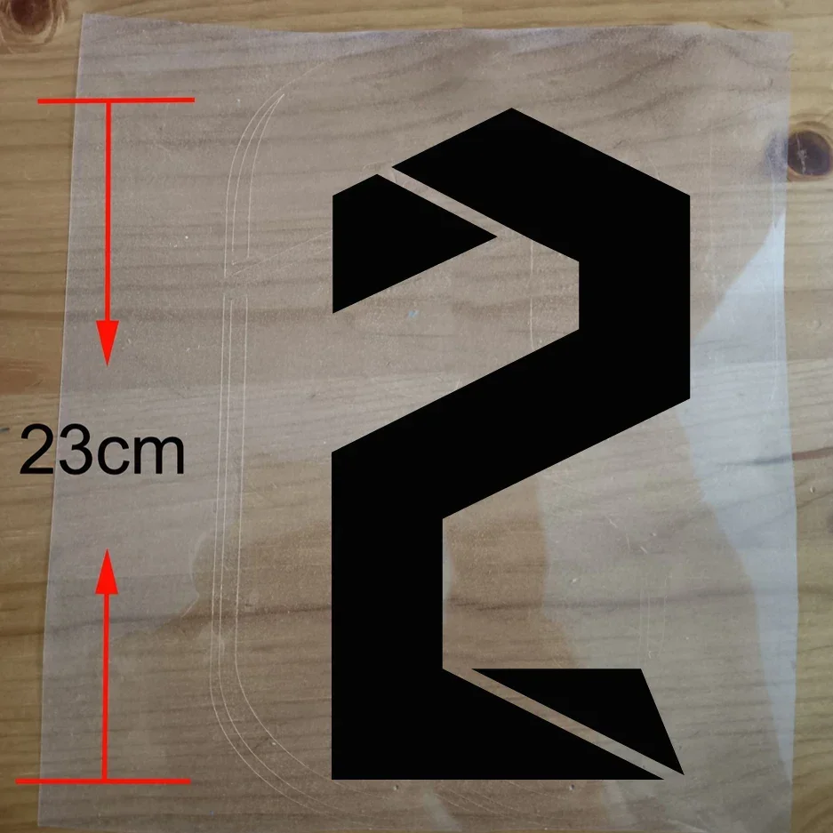 23CM High Quality Football Basketball Clothes Number PU Material Iron on Patch Sports Kits Number Heat Transfer Sticker Name