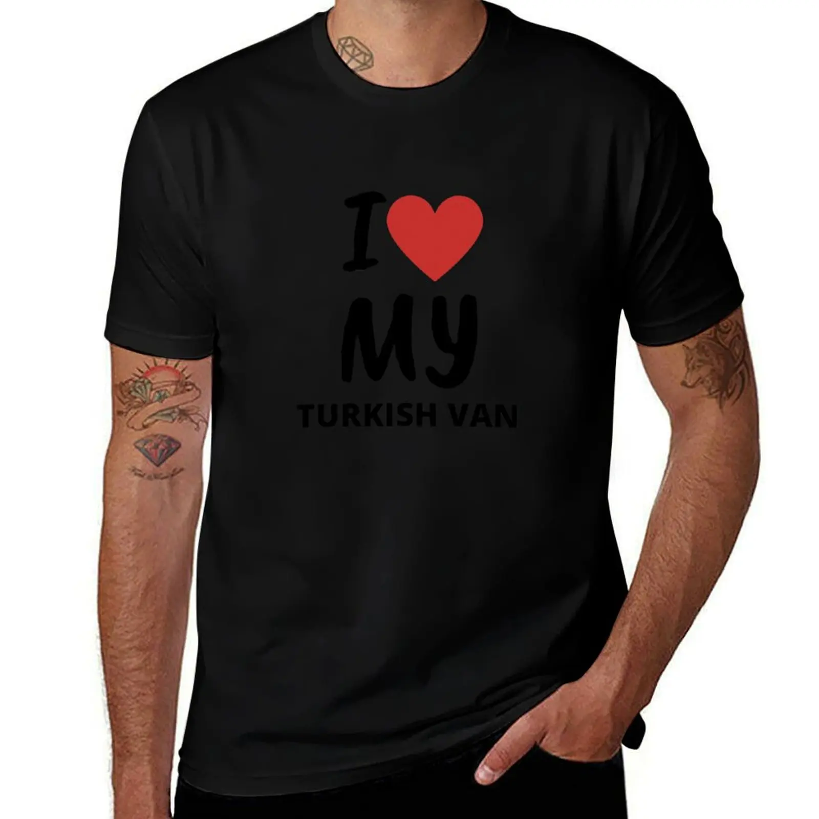 

I Love Turkish Van T-Shirt man t shirt designer t shirt man luxury T-Shirt