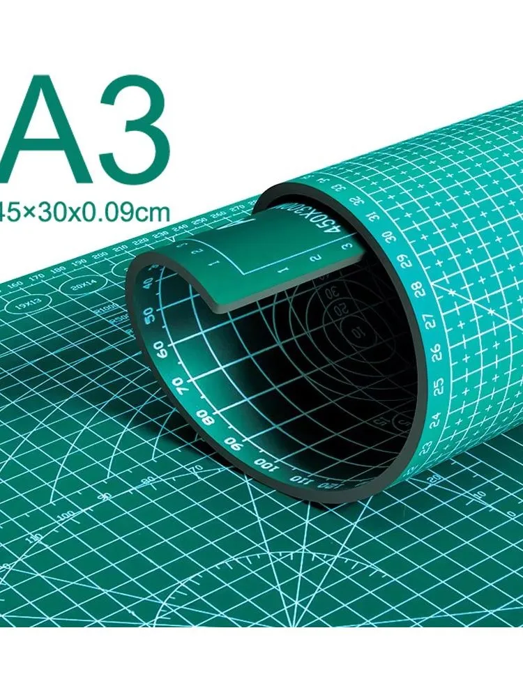 Podkładka do cięcia A3 PVC Podkładka na stół Skóra Proces Antycięciowy Dwustronny Rzeźbienie Uczeń DIY Proces Samonaprawiająca się Podkładka 45×30x0,09cm — zdjęcie 2